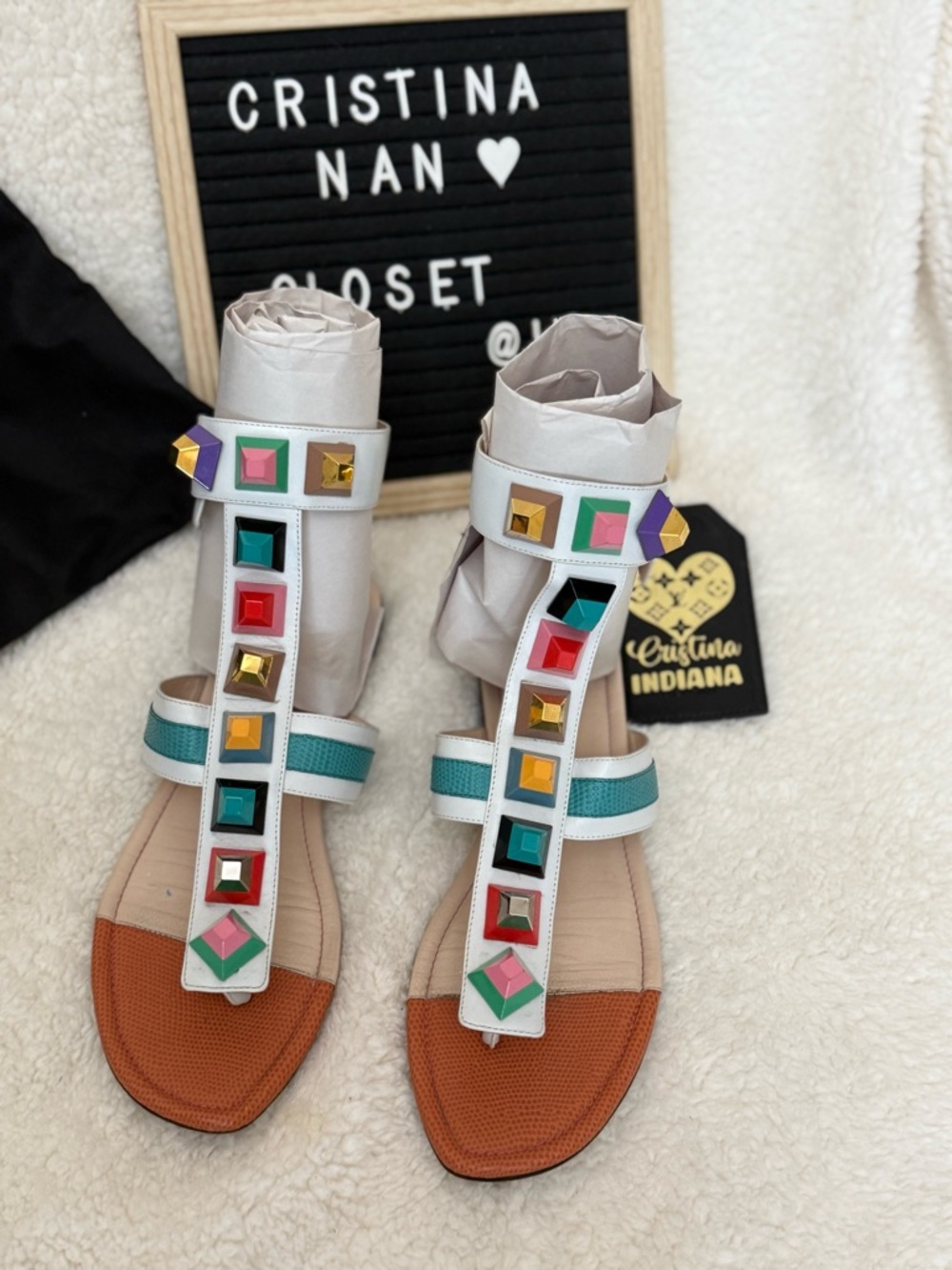 Fendi Multicolor Flat sandals